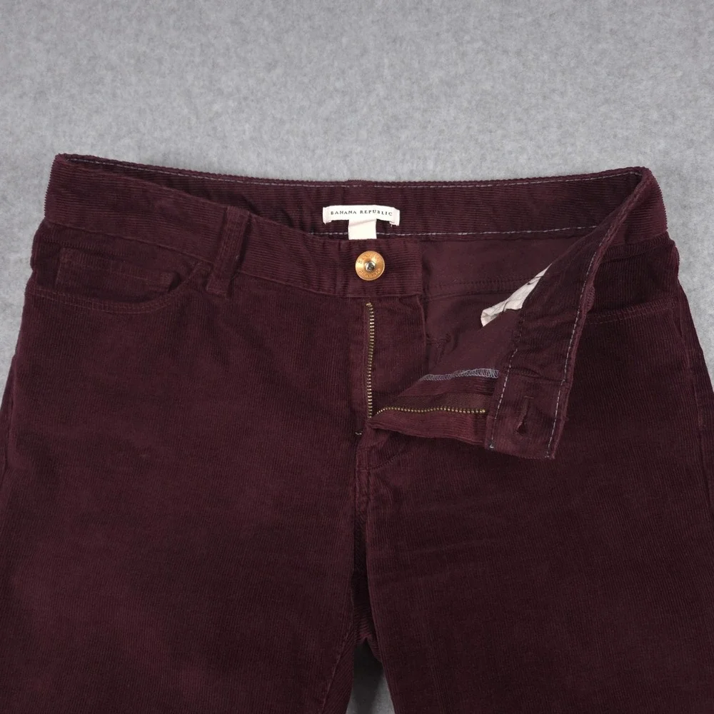 Banana Republic Womens Size 29 / 8 Burgundy Corduroy Pants Academia Preppy